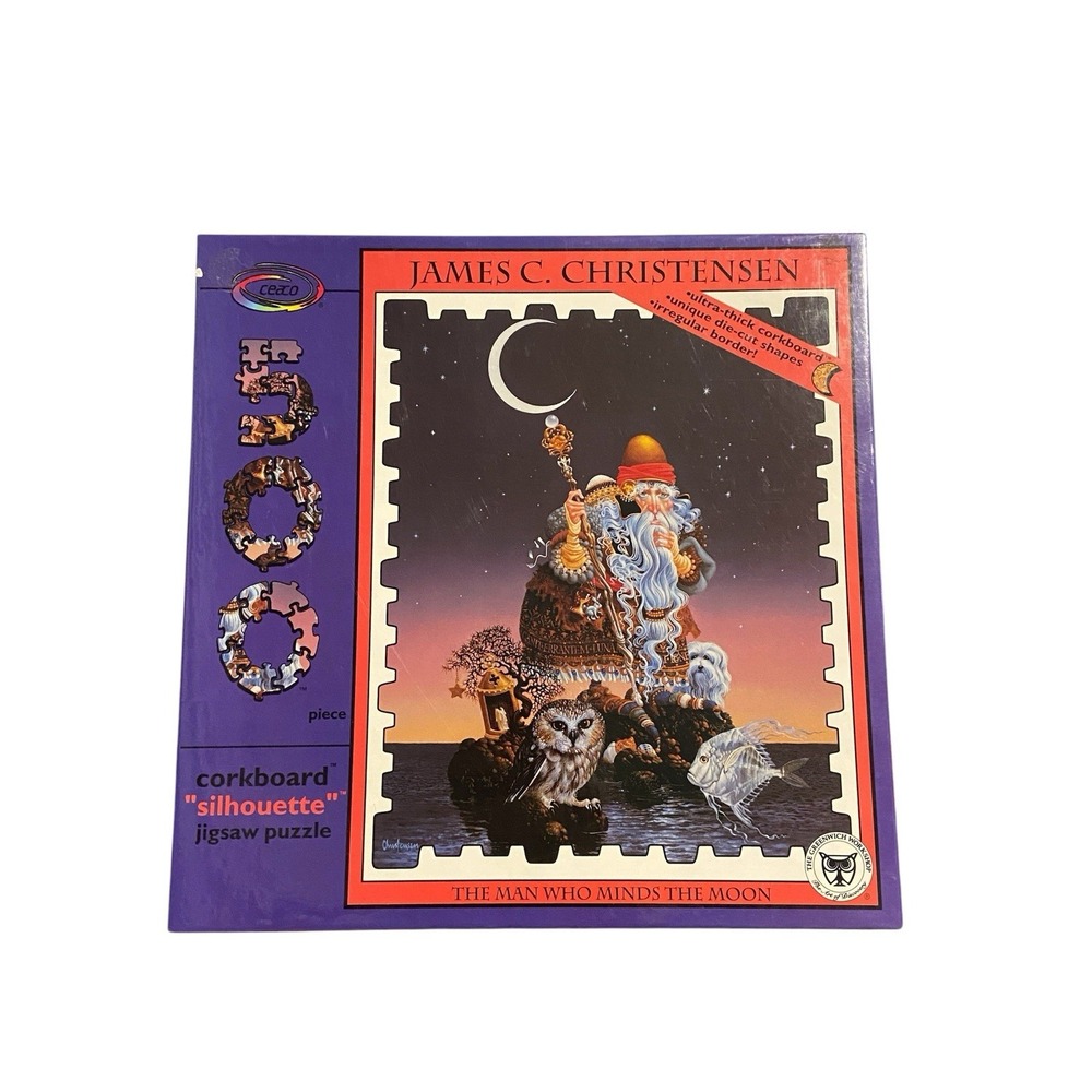 James C Christensen THE MAN WHO MINDS THE MOON 500 Jigsaw Puzzle